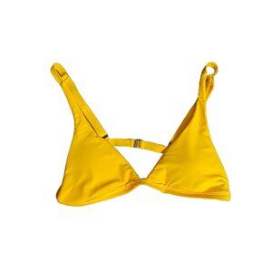 Sexy Hot Bright Yellow bikini top Swimsuit womens size Medium 8/10 Tiny